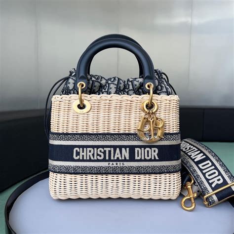 wicker Dior handbags for sale